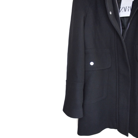 Zara Fur Lined Hooded Parka Jacket Coat NWT M - Picture 3 of 10